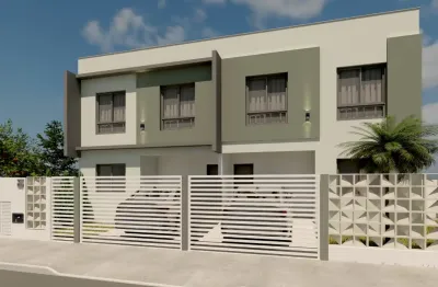 Casa nova  com 2  suites, churrasqueira a carvão e lavabo no bairro   murta - itajaí - sc