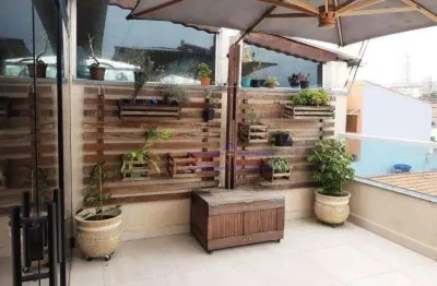 Apartamento cobertura (sem condomínio) à venda, no bairro floresta em santo andré/sp