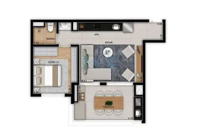Apartamento pronto para morar a venda proximo a estação brooklin do metrô