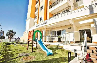 Apartamento 2 dorms com suíte, vista mar, mobiliado e decorado - barreiros!