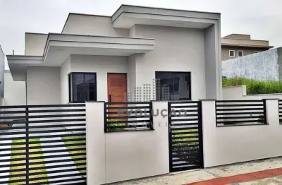 Linda casa com 3 dorms e suíte, 83 m² - caminho novo - palhoça/sc