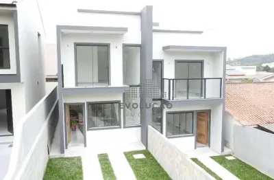 Sobrado novo 02 suítes + lavabo, 87 m² - jardim botânico, são josé sc