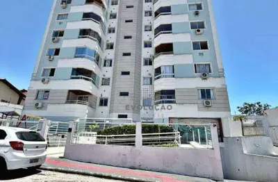 Apartamento com 2 dormitórios para alugar, 69 m² - barreiros - são josé/sc