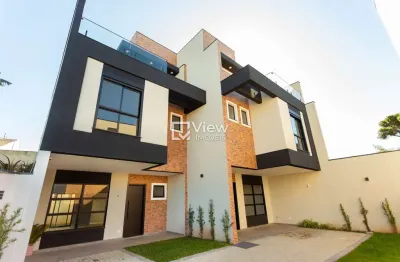 Casa em condomínio fechado com 3 quartos à venda na rua joão batista casagrande, 140, santa felicidade, curitiba, 139 m2 por r$ 1.050.000