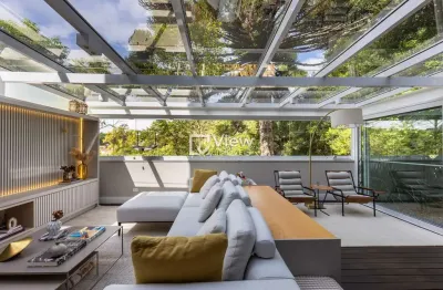 Casa em condomínio fechado com 3 quartos à venda na rua ângelo bom, 238, campo comprido, curitiba, 320 m2 por r$ 2.200.000