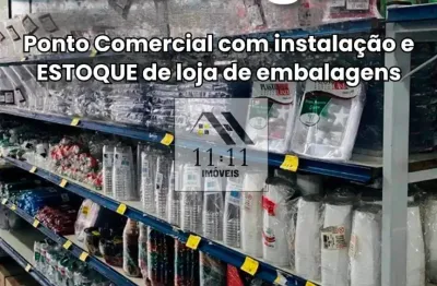 Ponto comercial à venda com estoque 180 m² / faturamento comprovado