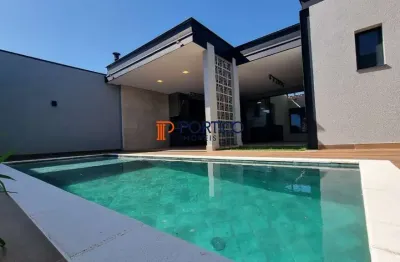Casa térrea com 3 suítes piscina, área gourmet em  condomínio em paulínia-sp