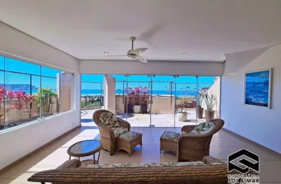 Ampla cobertura com lazer, vista panorâmica para o mar!