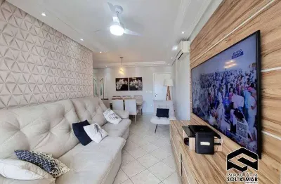 Apartamento 3 dorm´s, reformado, com sacada gourmet, na praia da enseada!