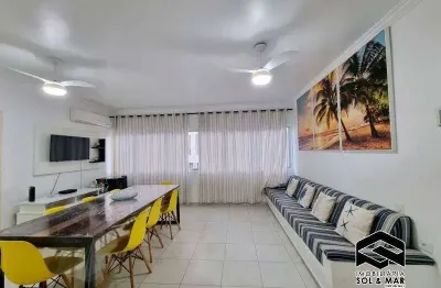 Amplo apartamento, 300m da praia, com churrasqueira!