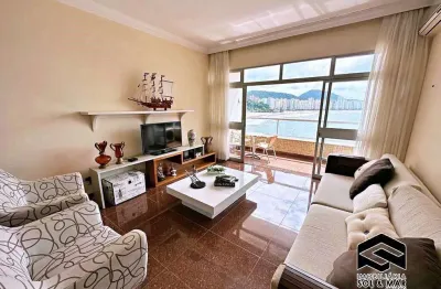 Lindo apto, frente mar - 150m², reformado, com linda vista!