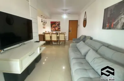 Lindo apto 03 dormitórios, sacada integrada com vista ao mar e portaria 24h