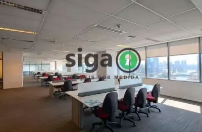 Cj comercial (laje) 845m²  para locação mobiliado no rochavera coporate no brooklin chucri zaidan