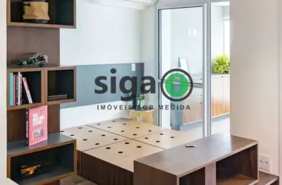 Apartamento em pinheiros para venda, mobiliado com 49m², 1 quarto, 1 vaga, andar alto