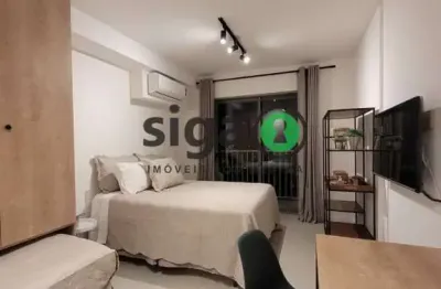Studio para locação com 27m², 1 quarto, sem vaga , mobiliado em pinheiros