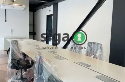 Sala comercial com 40m² com varanda de 40m², opção mobiliado com 2 vagas