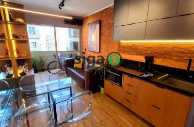 Apartamento studio mobiliado e decorado para venda na rua tuim moema passaros