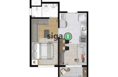Apartamento com 1 quarto à venda na Rua Luiz Seráphico Júnior, 380, Jardim Caravelas, São Paulo