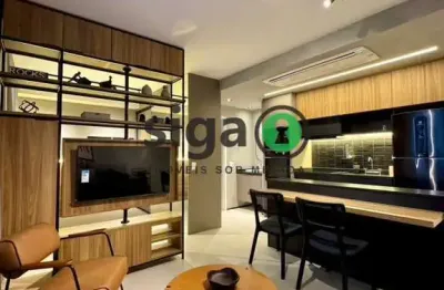 Apartamento para locação 38m² com vaga todo mobiliado localizado no eixo berrini x chucrizaidan.