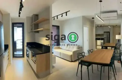 Apto para locação com 72m², 2 quartos, sendo 1 suite, mobiliado em pinheiros
