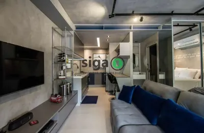 Studio mobiliado à venda com 43m², 1 quarto, 1 vaga, na consolação