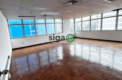 Sala comercial com 328m² em vão livre, 6 vagas na consolação para locação