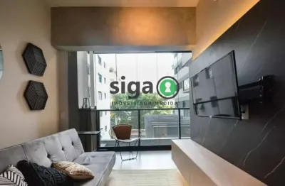Apto para locação em pinheiros com 55m², 2 quartos, sendo 1 suíte, 1 vaga, mobiliado