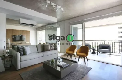 Apatamento mobiliado para locação no brooklin com 1 dormitorio