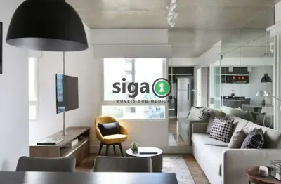 Studio com 64m², no brooklin, com 1 quarto, 2 banheiros e 1 vaga, mobiliado para locação