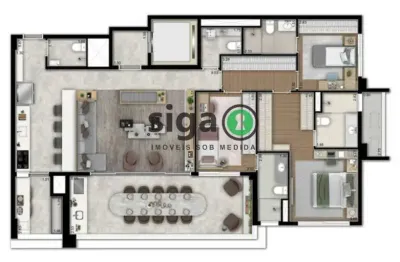 Apartamento 143m² | 4 dormitórios com varanda e lazer no brooklin, próximo a berrini