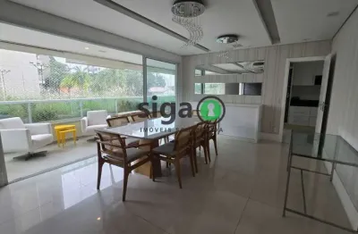 Brooklin | Apartamento mobiliado para locação - 167 m² | 3 suítes | Varanda gourmet | 3 vagas