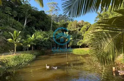 Chácara em meio a natureza com lagoa, piscina e terreno de 4.200m² à venda em canelinha/sc