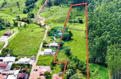 Área para sítio em meio a natureza com riacho e terreno de 16.656m² à venda em tijucas/sc