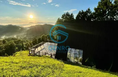 Chalé mobiliado em condomínio fechado com vista para as montanhas à venda em rancho queimado/sc