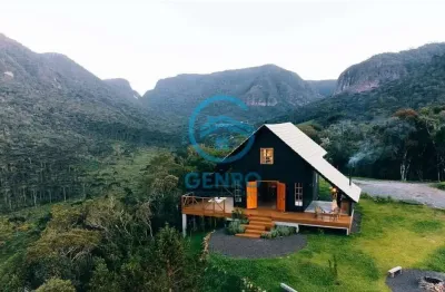 Chalé com uma vista deslumbrante para as montanhas com terreno de 50.600m² (5.6 hectares) à venda em urubici/sc