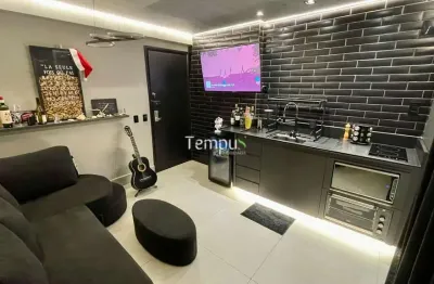 Edifício crystal place - flat, mobiliado e decorado, com 33m², no residencial crystal place, setor pedro ludovico
