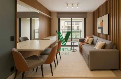 Apartamento com 1 dormitório para alugar, 45 m² por r$ 4.510,00/mês - vl izabel - curitiba/pr