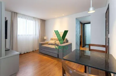 Apartamento com 1 dormitório à venda, 45 m² por r$ 370.000 - bigorrilho - curitiba/pr