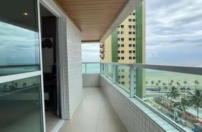 Apartamento mobiliado com 2 quartos 1 suíte e vista mar no bairro guilhermina.