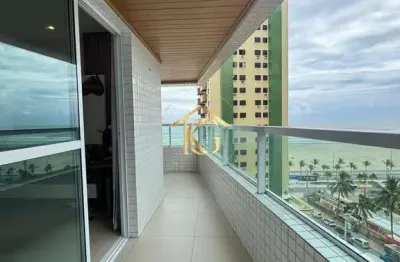 Apartamento mobiliado com 2 quartos 1 suíte e vista mar no bairro guilhermina.