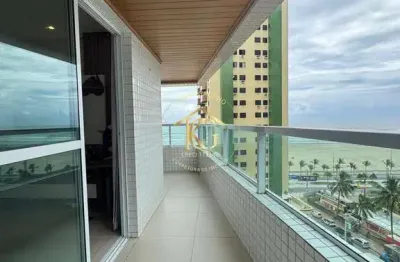 Apartamento mobiliado com 2 quartos 1 suíte e vista mar no bairro guilhermina.