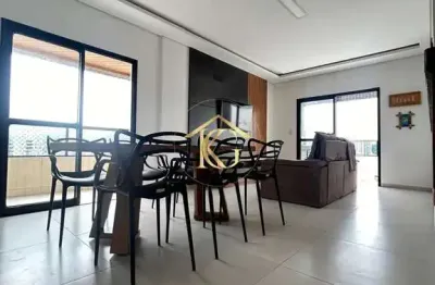 Apto mobiliado com 3 quartos no canto do forte  praia grande - sp.