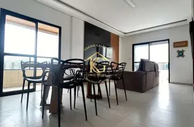 Apto mobiliado com 3 quartos no Canto do Forte  Praia Grande - SP.