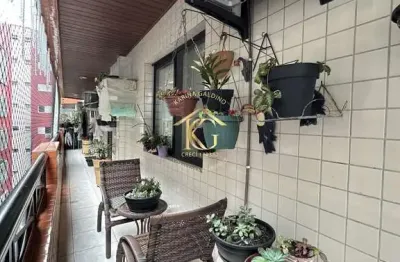 Apto 2 quartos (1 suíte) canto forte mobiliado 110m², lazer completo, 300m praia