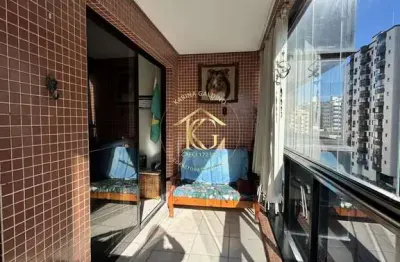 Apartamento guilhermina praia grande 1 dormitório grande com sacada pé na areia