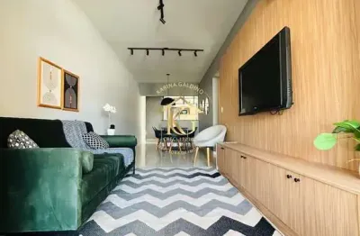 Apartamento de 2 quartos mobiliado na aviação, praia grande - sp