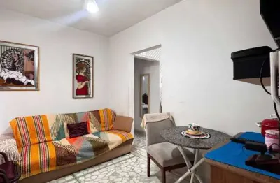 Apartamento semimobiliado com 2 dormitórios canto do forte - praia grande