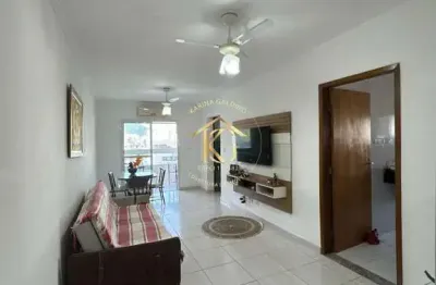 Apartamento semimobiliado de 2 quartos em guilhermina, praia grande - sp