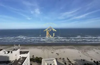 Apartamento mobiliado 4 suítes vista mar- aviação praia grande