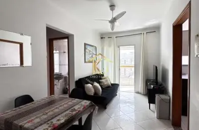 Apartamento aviação praia grande 1 dormitório vista mar andar alto